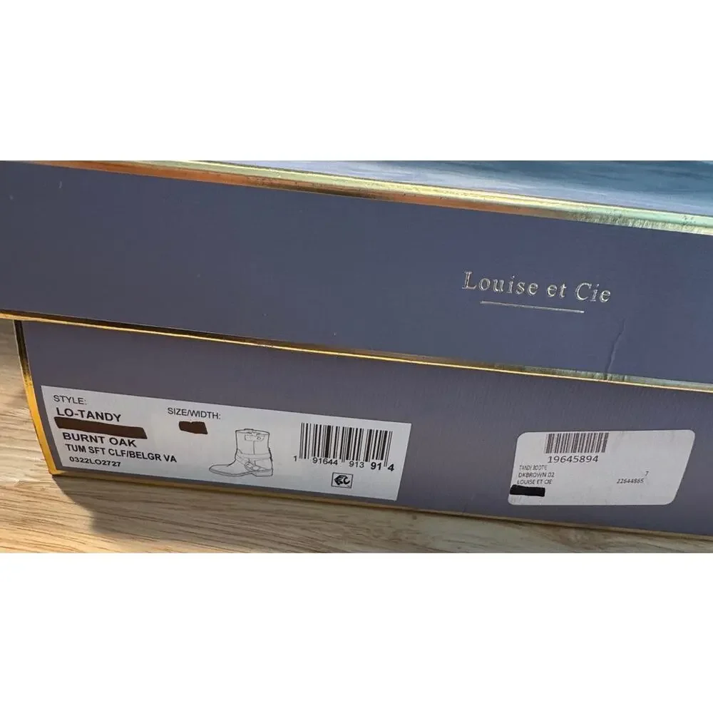 NIB Louise et Cie Women's Lo-Tandy Boots Burnt Oak Size 7